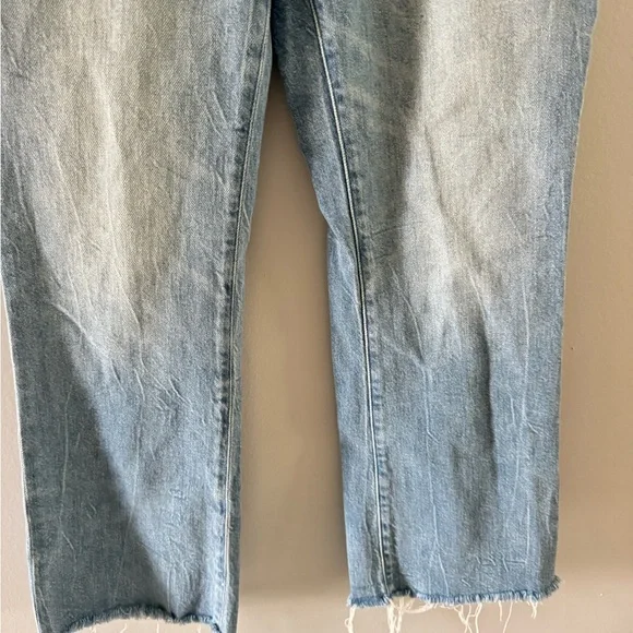 Express Cropped Flare High Waist Stretch Light Blue Women’s Jeans 4R - Picture 3 of 6